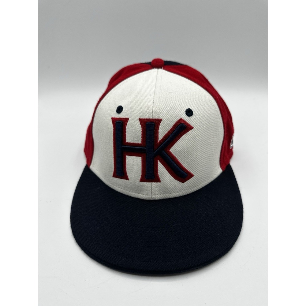 VTG HK The Game Pro Fitted Hat Size 7 1/4 Red White Blue Cap‎ USA Logo